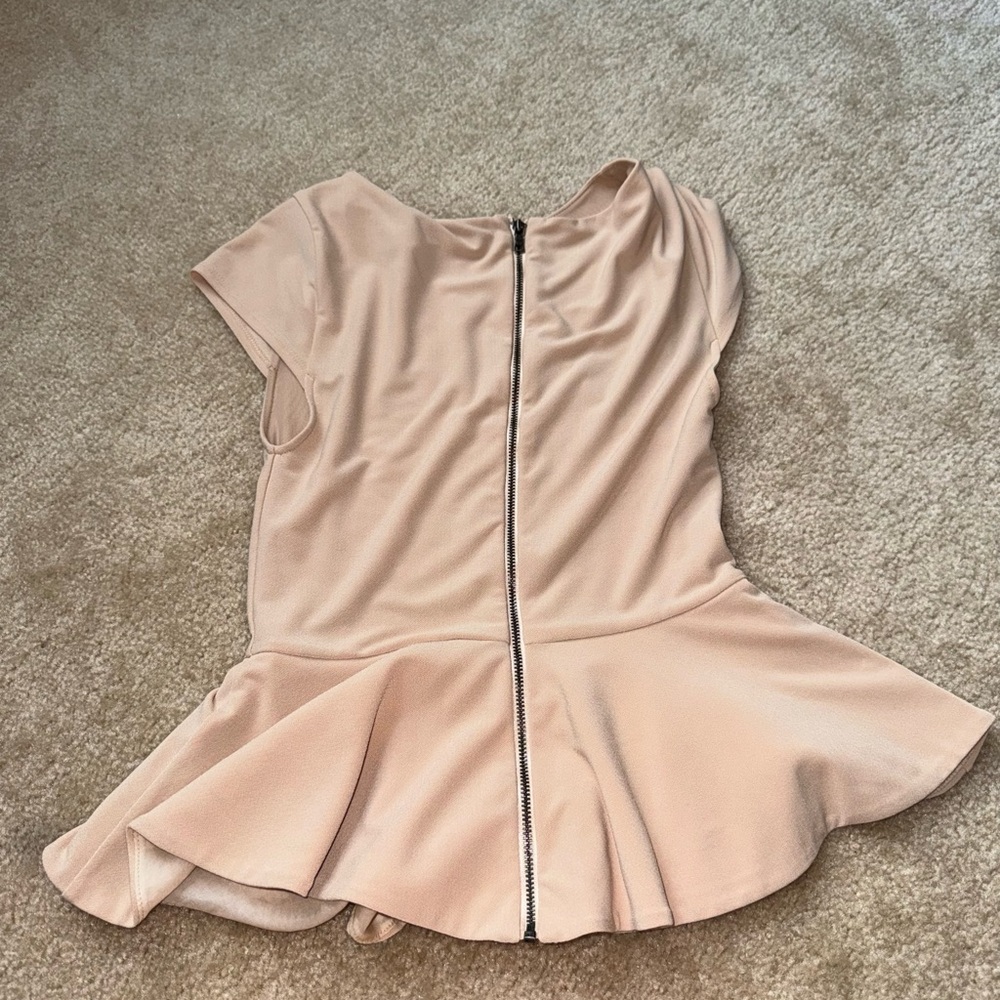 Alice + Olivia Cream Peplum Blouse - Picture 5 of 5